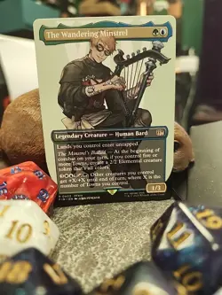 MTG The Wandering Minstrel - Borderless art - FIN #0403 - Image 1