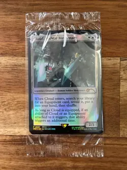 Final Fantasy Cloud, Midgar Mercenary - Foil Game Edition Promo Sealed with code - Image 1