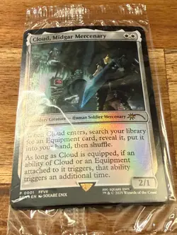 Final Fantasy Cloud, Midgar Mercenary - Foil Game Edition Promo Sealed with code - Image 3