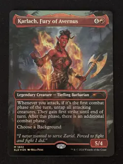 1x MTG Karlach, Fury of Avernus (Rainbow Foil) - Secret Lair Drop Series (SLD) - Image 1
