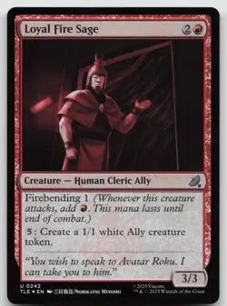 Loyal Fire Sage U Foil Avatar: The Last Airbender: Eternal-Legal 242 NM - Image 1