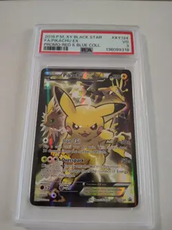 2016 Pokemon XY Black Star Promo Red and Blue Collection Pikachu Ex #XY124 PSA 3 - Image 1