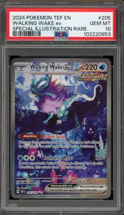 Pokemon Walking Wake ex Temporal Forces Special Illustration Rare #205 PSA 10 - Image 1