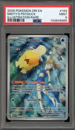 Pokemon Misty's Psyduck Destined Rivals Illustration Rare #193 PSA 9 Mint - Image 1