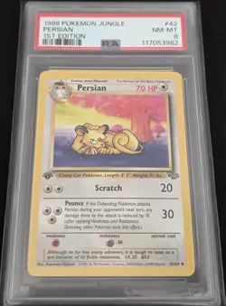 1999 Pokemon Jungle Persian 1st Edition #42/64 PSA 8 NM-MT WOTC Vintage TCG - Image 3