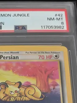 1999 Pokemon Jungle Persian 1st Edition #42/64 PSA 8 NM-MT WOTC Vintage TCG - Image 4