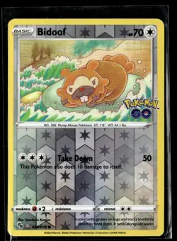 Pokemon TCG Pokemon GO #059/078 Bidoof (Peelable Ditto) - Image 1