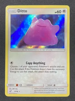 Ditto Holo Rare 2021 Pokemon Detective Pikachu Set 17/18 LP - Image 1