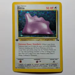 Pokemon Fossil 1st Edition Ditto 3/62 WOTC 1999 - Image 2