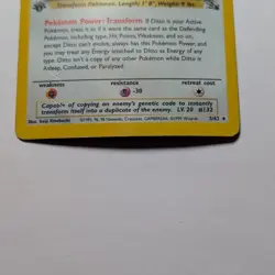 Pokemon Fossil 1st Edition Ditto 3/62 WOTC 1999 - Image 4