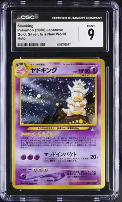 CGC 9 MINT Slowking Japanese Neo Genesis 199 Holo Pokemon Card - Image 1