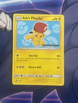 Ash's Pikachu SM113 Promo Mint - Pokemon TCG - Image 1