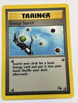Energy Search 59/62 Fossil Regular 1999 Unlimited Pokemon Game TCG - Image 1