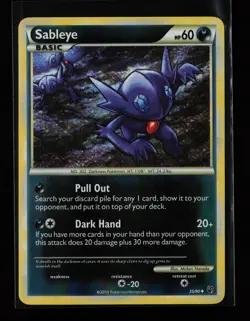 Sableye 35/90 Uncommon Reverse Holo Undaunted Pokemon Card - Image 1