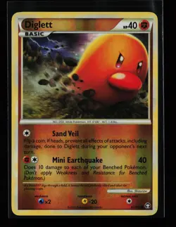 Diglett 61/102 Common Reverse Holo Triumphant Pokemon Card - Image 1