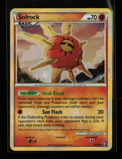 Solrock 9/102 Holo Rare Triumphant Pokemon Card - Image 1