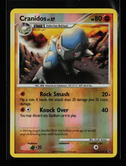 Cranidos 46/127 Uncommon Reverse Holo Platinum Pokemon Card - Image 1