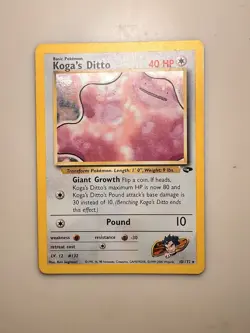 2000 Pokemon Gym Challenge 1st Edition Koga's Ditto Holo #10/132 - Image 1