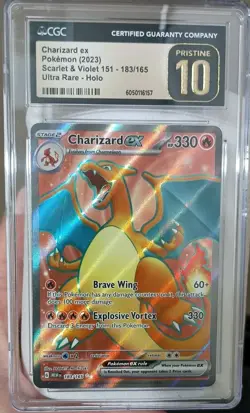 2023 Pokemon SV 151 Charizard ex Ultra Rare Holo 183/165 CGC 10 Pristine - Image 1