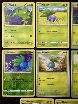 14x Oddish Gloom Vileplume Pokemon Card Set W/ Holos Cute Grass Type Pokemon - Image 2