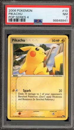Pokemon Pikachu POP Series 4 #13 PSA 7 - Image 1