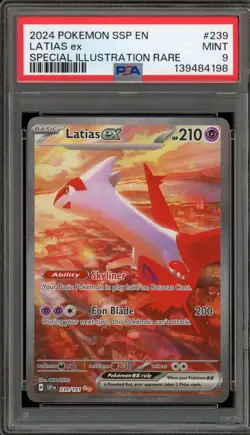 Pokemon Latias ex Surging Sparks Special Illustration Rare #239 PSA 9 Mint - Image 1