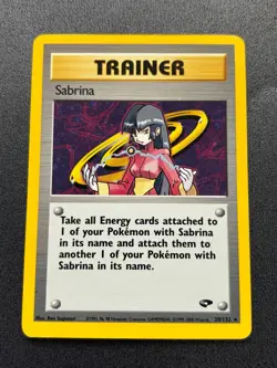 Pokemon TCG Gym Challenege -Sabrina- Holo Rare Trainer 20/132 - Image 1