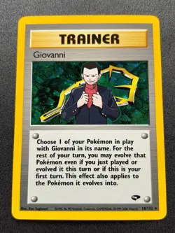 Pokemon TCG Gym Challenege -Giovanni- Holo Rare Trainer 18/132 - Image 1