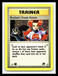 💥 Rocket's Sneak Attack 1st Edition # 72/82 Pokemon Team Rocket Set Vintage - Image 1