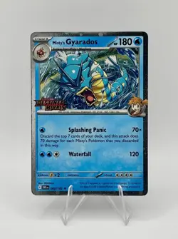 Pokemon TCG Gyarados Cosmo Holo Rare Misty's Destined Rivals Stamp 049/182 - Image 1