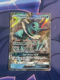 Pokemon TCG Vaporeon GX SM172 Sun & Moon Black Star Promo - Image 1