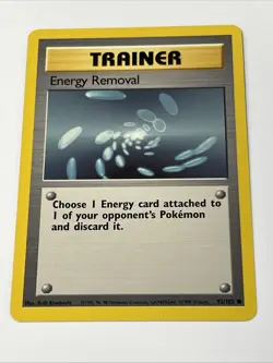 Energy Removal 092/102 Base Set Regular 1999 Unlimited Pokemon Game TCG - Image 1