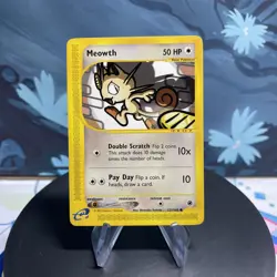 Pokemon Meowth 121/165 Expedition Base Set E Series LP - Image 1
