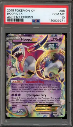 Pokemon Hoopa EX XY Ancient Origins Holo Ultra Rare #36 PSA 10 Gem Mint - Image 1