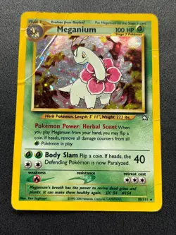 Pokemon TCG Neo Genesis -Meganium- Holo Rare 10/111 - Image 1