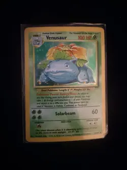 Pokemon Venusaur 15/102 Base Set Holo Rare 100 HP 1999-2000 Wizards English - Image 1