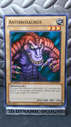 | Yugioh Anthrosaurus LCJW-EN016 1st Common Legendary Joeys World LP 🔥 | - Image 1