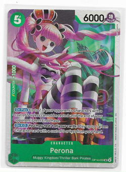 ONE PIECE THE AZURE SEA'S SEVEN PERONA OP14-033 FOIL (NEVER PLAYED) - Image 1