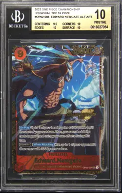 2023 ONE PIECE CHAMP REGIONAL TOP 16 PRIZE EDWARD NEWGATE BGS 10 - Image 1