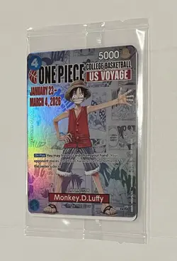 ONE PIECE Monkey D. Luffy US Voyage College Basketball Promo Card Illinois - Image 3
