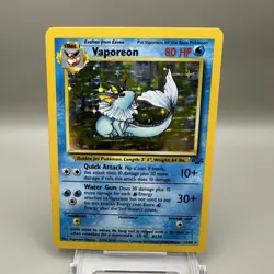 Pokemon WotC - Vaporeon Holo - 12/64 - Jungle - Rare Card - NM - LP - Image 1