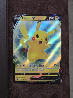 Pikachu V SWSH198 SWSH: Sword & Shield Promo Pokemon Card Holo NM/MINT - Image 1