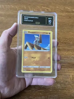 2021 Pokemon Card Battle Styles Timburr 73/163 Graded GMA 10 Gem Mint Grading - Image 1