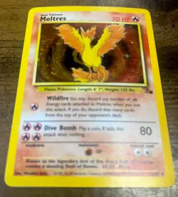 Pokemon TCG Moltres Fossil Holo Rare Card 12/62 MP Prestine condition - Image 3