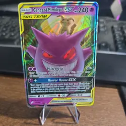 Gengar & Mimikyu GX Tag Team Holo Rare Card 53/181 Sun & Moon - Image 1