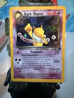 #9 Dark Hypno 9/82 Team Rocket Set Holo Pokemon Card TCG - Image 1