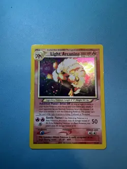 Pokemon TCG Light Arcanine Neo Destiny Holo Card 12/105 Unlimited Rare (MP) - Image 1