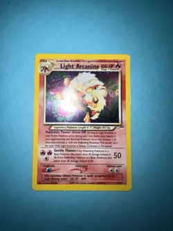 Pokemon TCG Light Arcanine Neo Destiny Holo Card 12/105 Unlimited Rare (MP) - Image 2