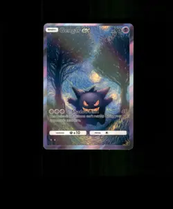 FAN-ART READ DESCRIPTION BELOW Glossy HOLO Gengar Card Gengar Pokemon Card p1 - Image 1