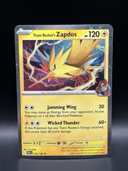 Cosmo Holo Team Rocket’s Zapdos 070/182 - Pokemon Destined Rivals Card - NM - Image 1